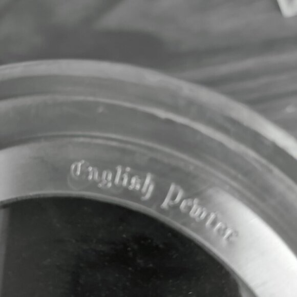 Pewter Glass Bottom Tankard Drink to your health. Holds 12 oz - Picture 3 of 8